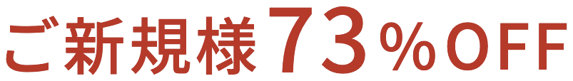 ご新規様73%OFF